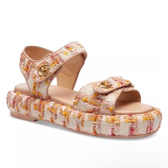 Coach Peyton Tweed Sandals - Picture 1 of 5